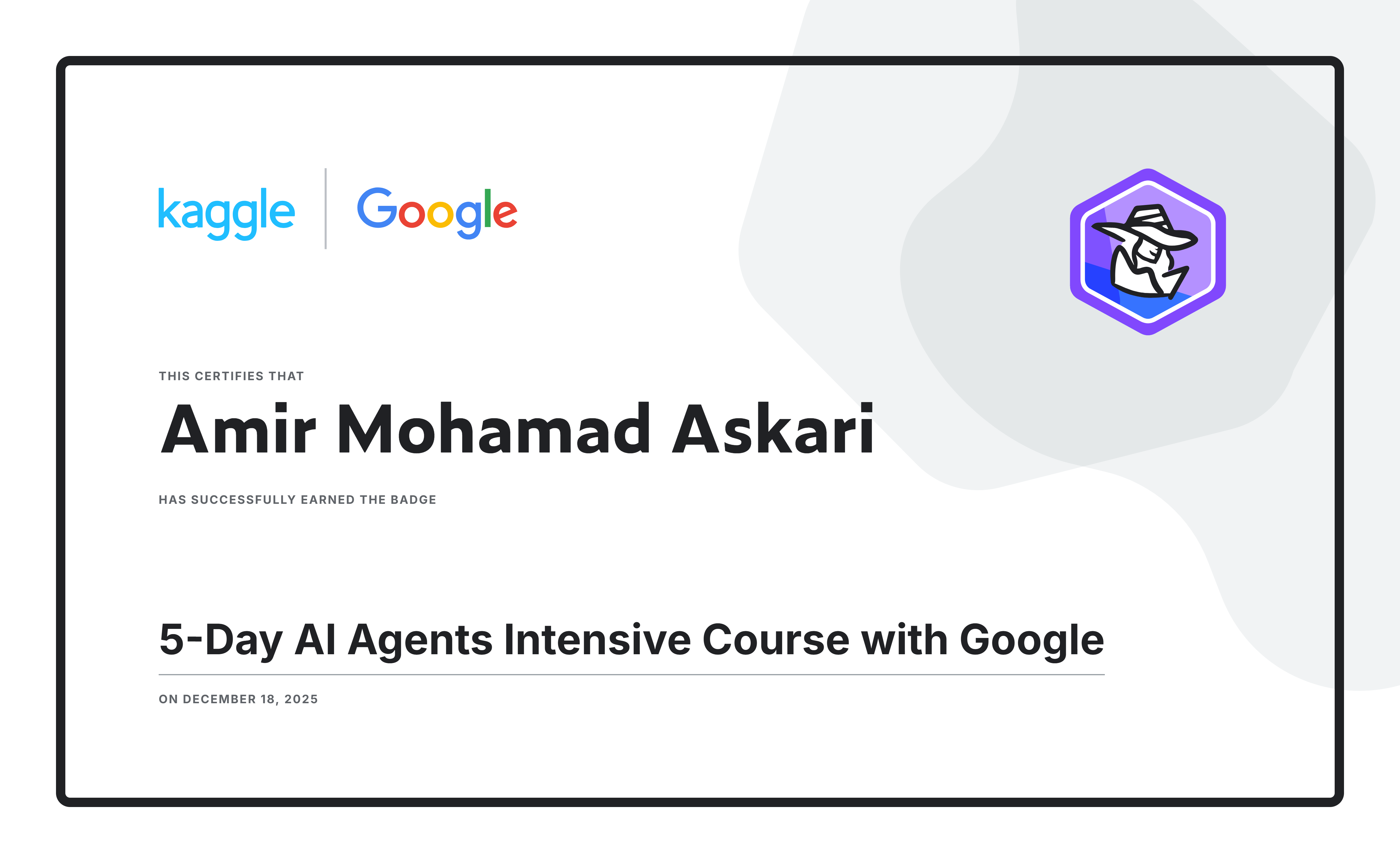 5-Day AI Agents Intensive Course with Google
