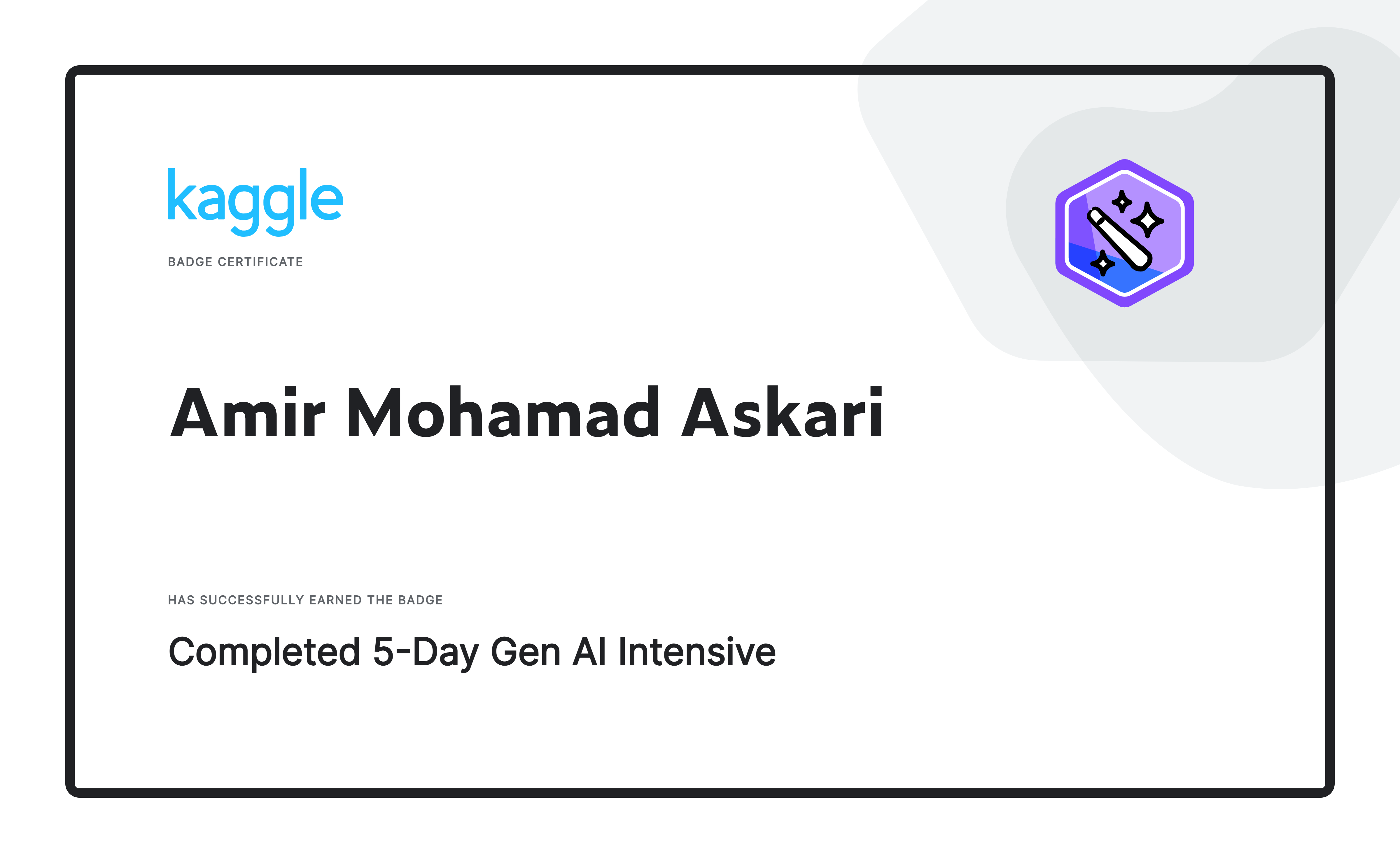 Completed 5-Day Gen AI Intensive
