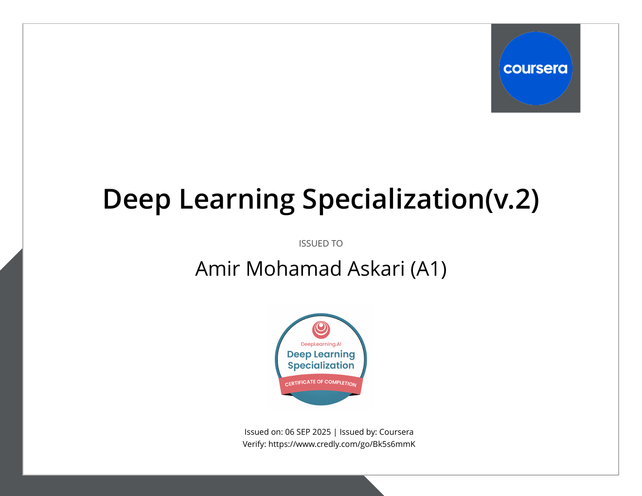 Deep Learning Specialization(v.2)