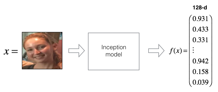 Face encoding function